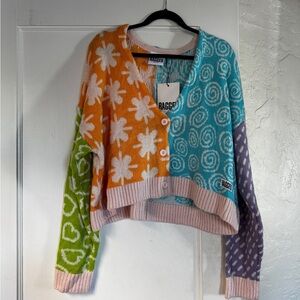 The Ragged Priest Multicolor Patchwork Sweater
